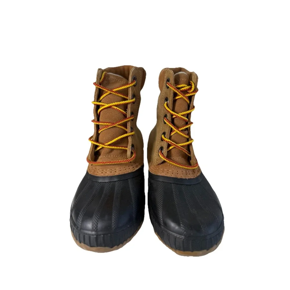 Sorel Youth Cheyanne II Waterproof Lace-Up Boots Brown/Yellow Size 1Y NO BOX‎